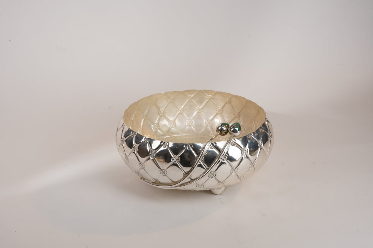 Cross Nakshi Silver Plated Bowl | Elegant Multipurpose Brass Décor by Siansh