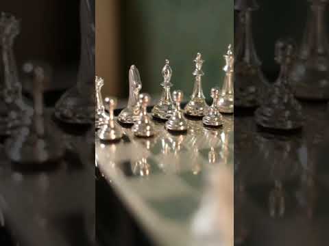 Luxury Silver-Plated Brass Chess Set β Decorative & Playable | Ideal for Gifting | Swede Utility Box Included