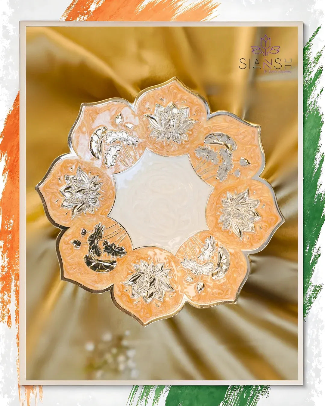 Exquisite Silver-Plated Lotus Platter – Timeless Elegance for Your Home