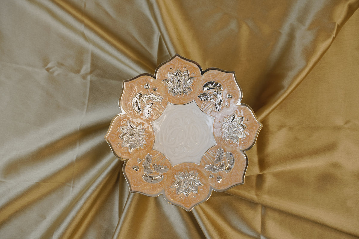 Exquisite Silver-Plated Lotus Platter – Timeless Elegance for Your Home