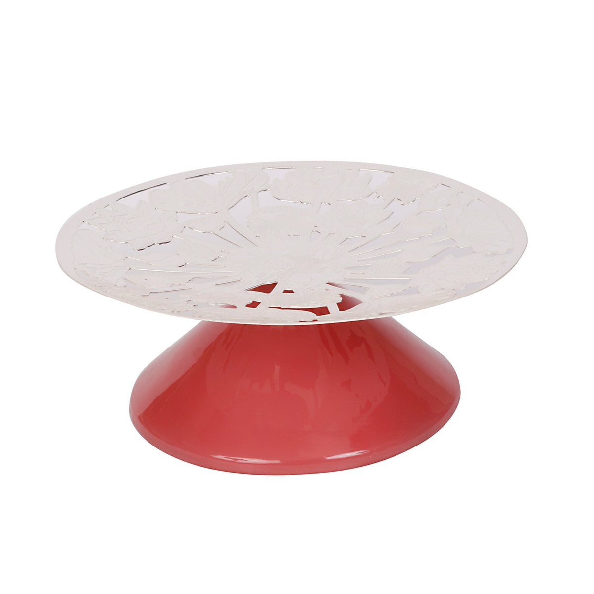 Silver Plated Round Etching Platter for Serving & Gifting | Luxury Resin Base by Siansh