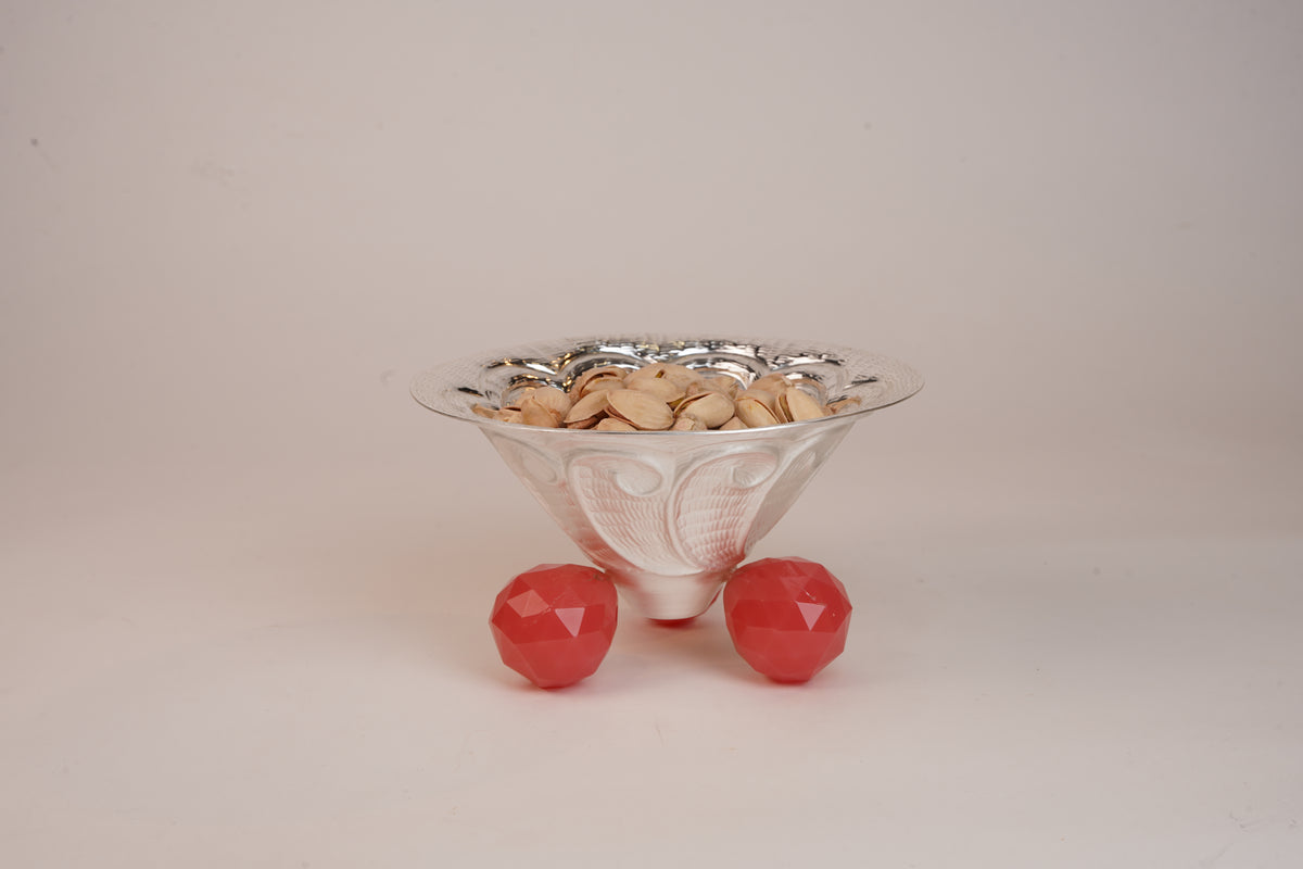 Silver Plated Bowl Urli with Resin Base | Decorative Multi-Purpose Urli by Siansh