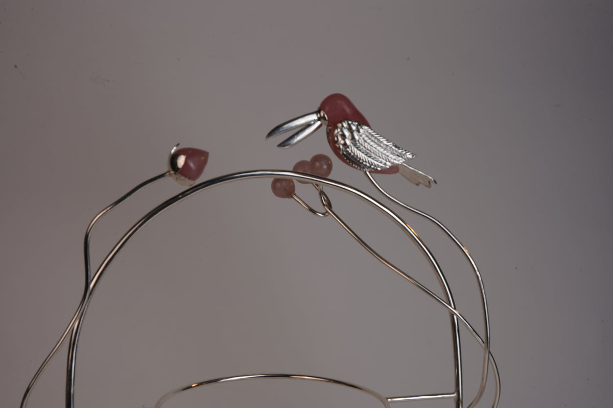 Toucan Bird 2-Tier Silver Plated Lotus Platter | Elegant Brass Stand for Serving & Décor by Siansh