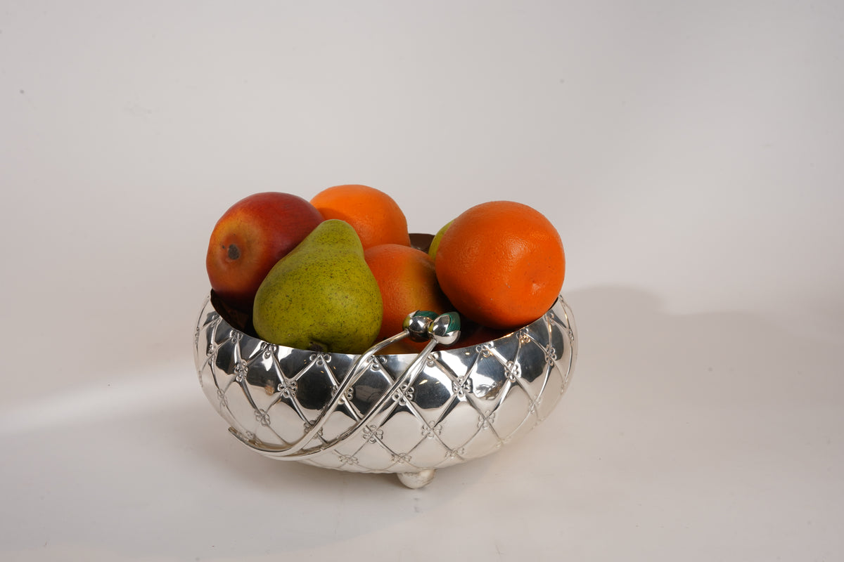 Cross Nakshi Silver Plated Bowl | Elegant Multipurpose Brass Décor by Siansh