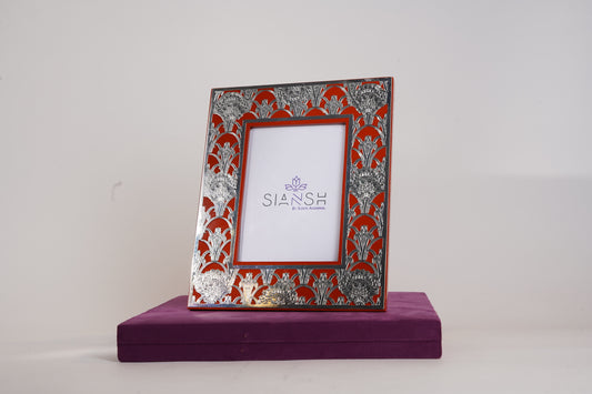 Silver Plated Etched Photo Frame – Elegant Décor & Gifting | 10x9" | Siansh Luxury Collection