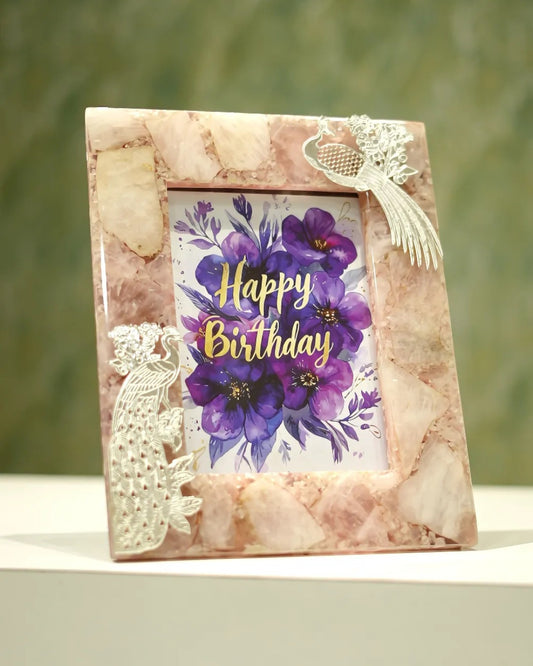 A Rose Quartz Photo Frame