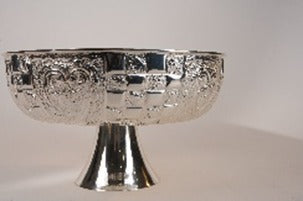 Silver Plated Intricate Design Urli Bowl | Decorative Brass Urli by Siansh