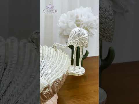 Silver Plated Flamingo Urli Bowl β Luxury Centerpiece for Weddings & Festive DΓ©cor | Siansh
